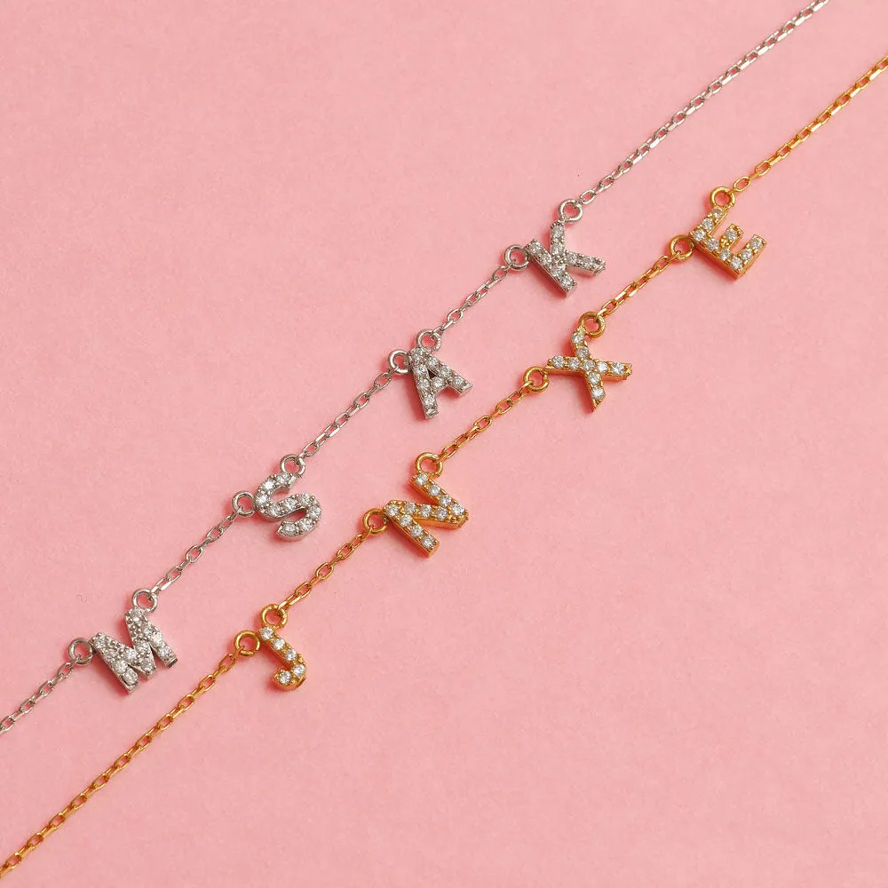 Crystal Multi Letter Necklace