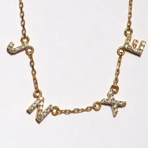 Crystal Multi Letter Necklace