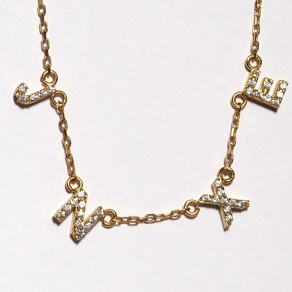 Crystal Multi Letter Necklace