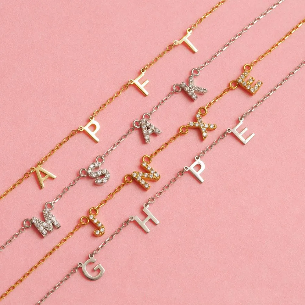 Crystal Multi Letter Necklace