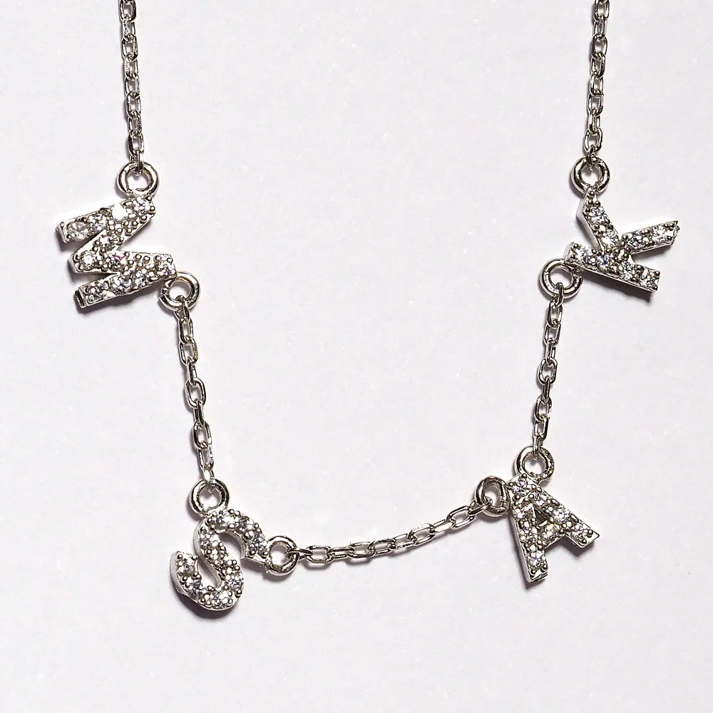 Crystal Multi Letter Necklace