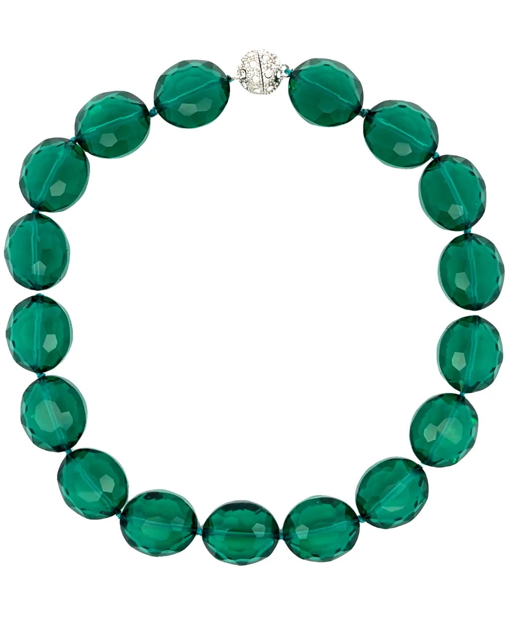 Crystal Oval Short Necklace