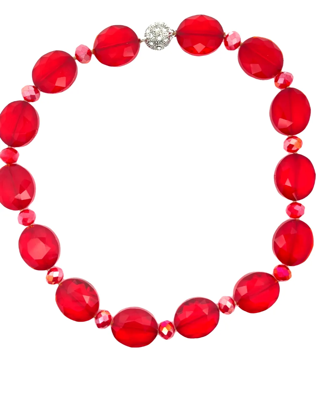 Crystal Oval Short Necklace