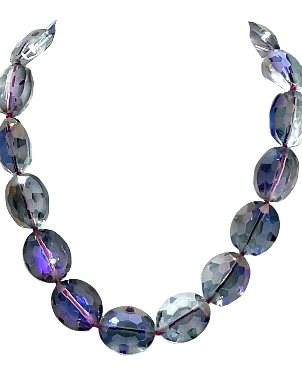 Crystal Oval Short Necklace