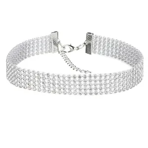 Crystal Rhinestone Gothic Choker Jewelry Necklace for Woman
