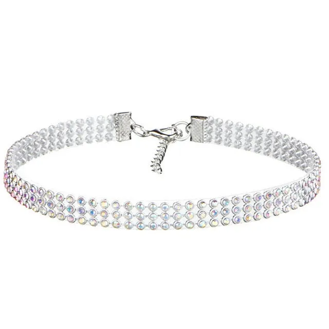 Crystal Rhinestone Gothic Choker Jewelry Necklace for Woman