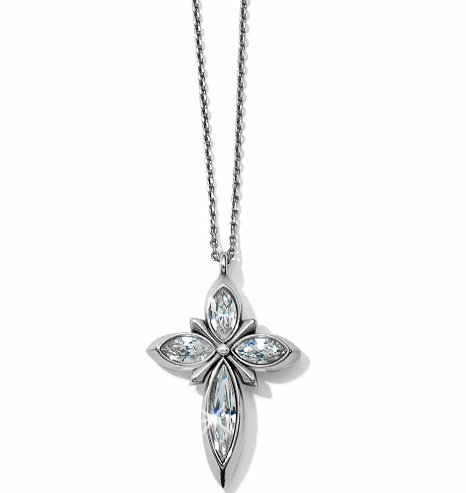 Crystal Spear Cross Necklace