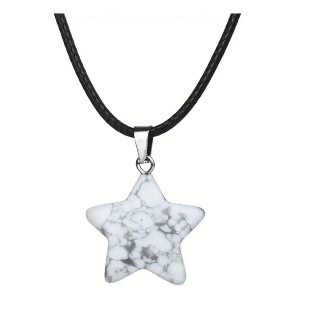 Crystal Star Pendant with Cord