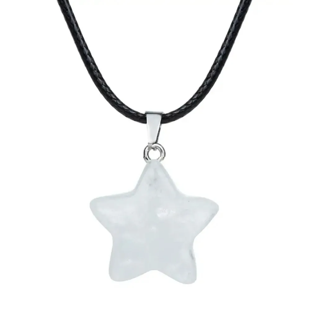 Crystal Star Pendant with Cord