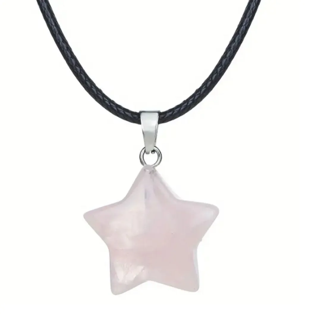 Crystal Star Pendant with Cord