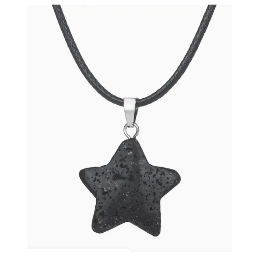 Crystal Star Pendant with Cord