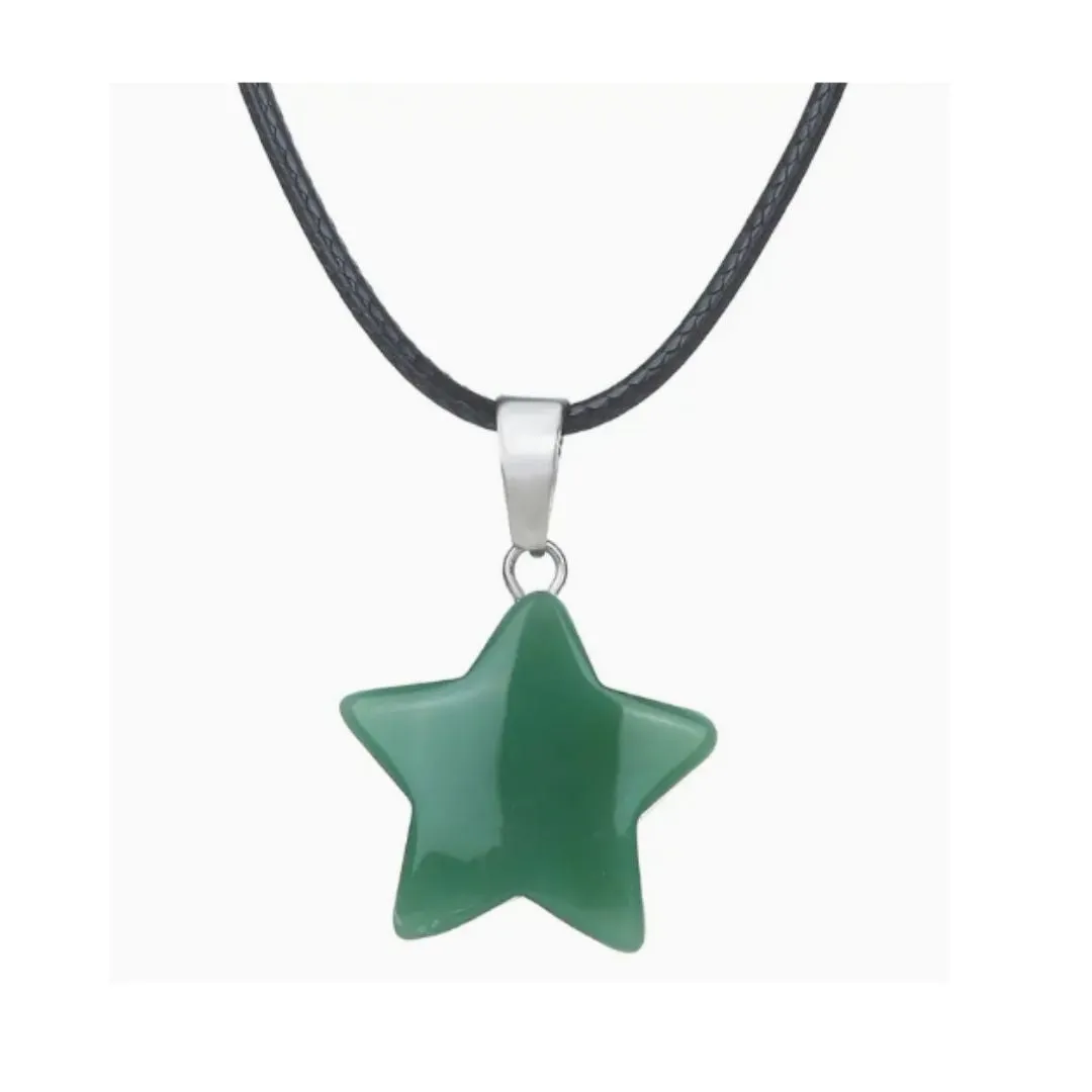Crystal Star Pendant with Cord