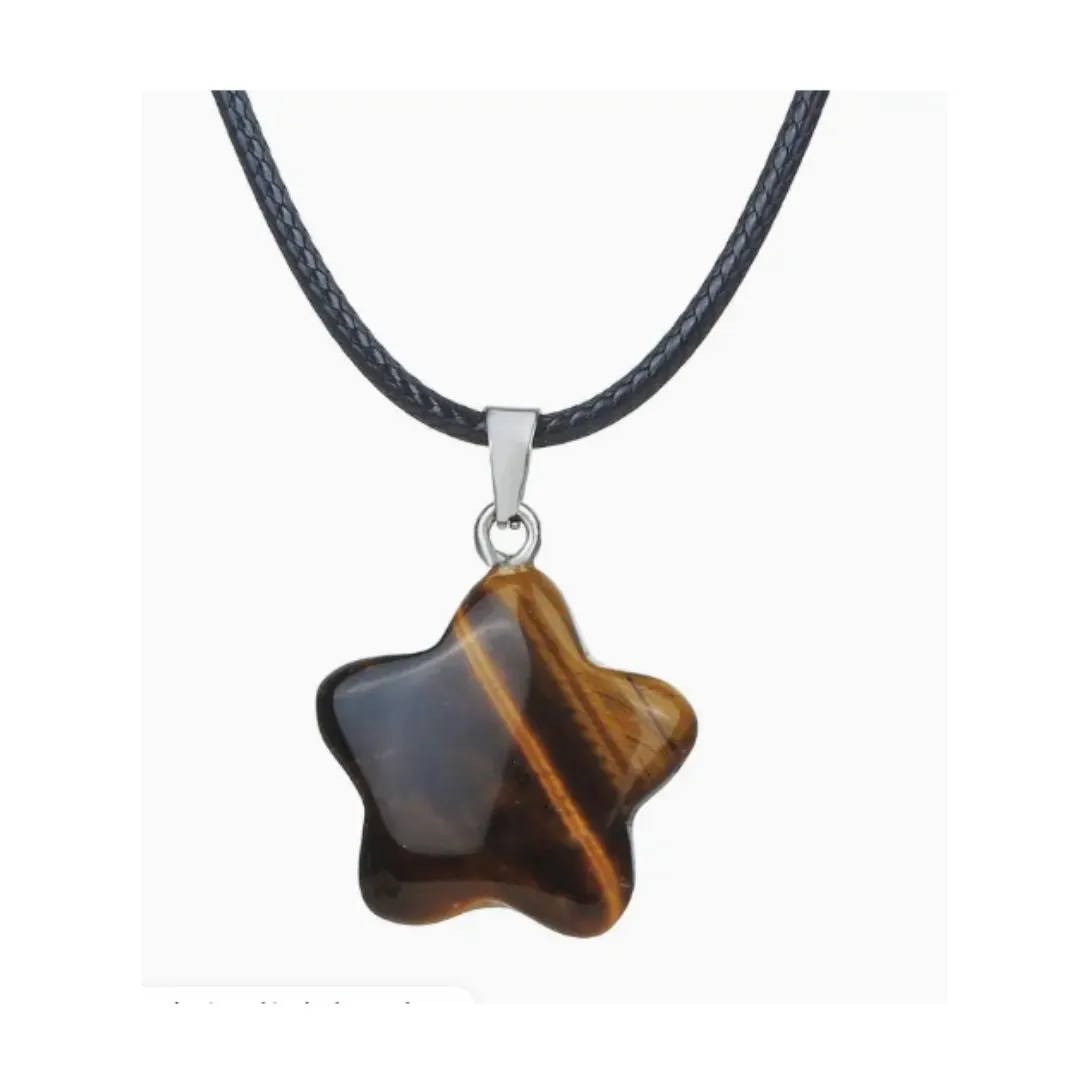 Crystal Star Pendant with Cord