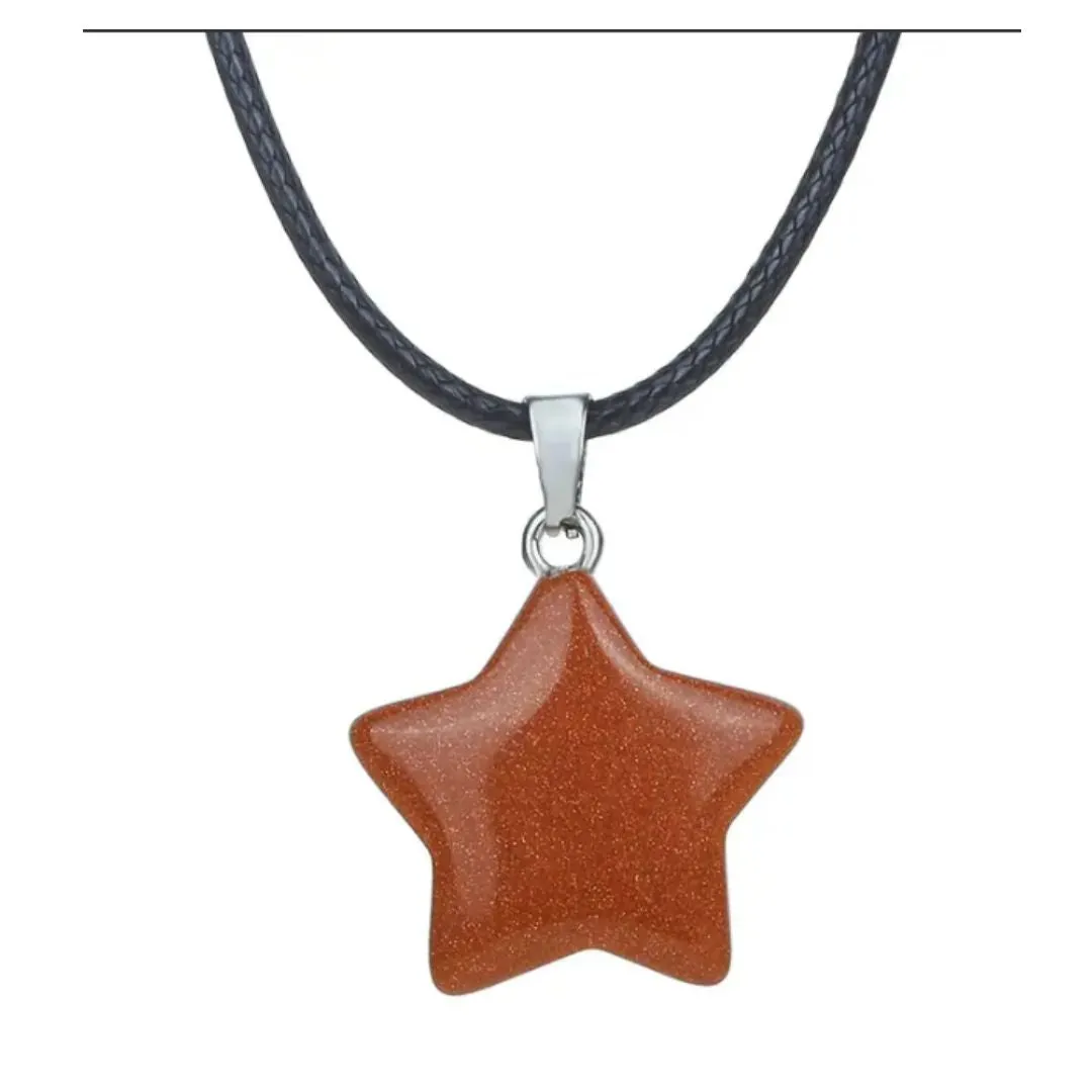 Crystal Star Pendant with Cord