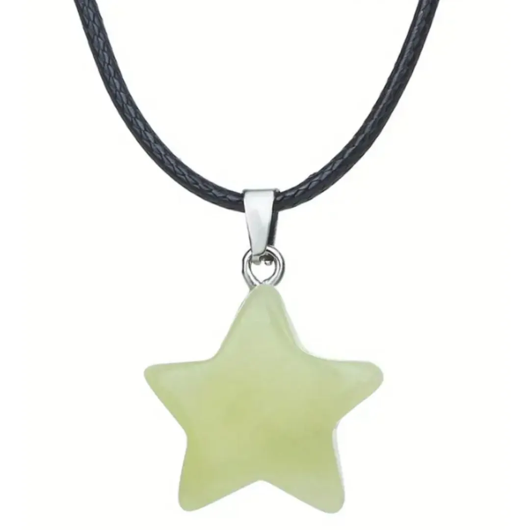 Crystal Star Pendant with Cord