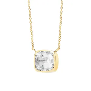 Cushion Bezel Necklace