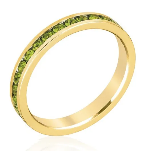 Dark August Stackable Eternity Ring In Gold