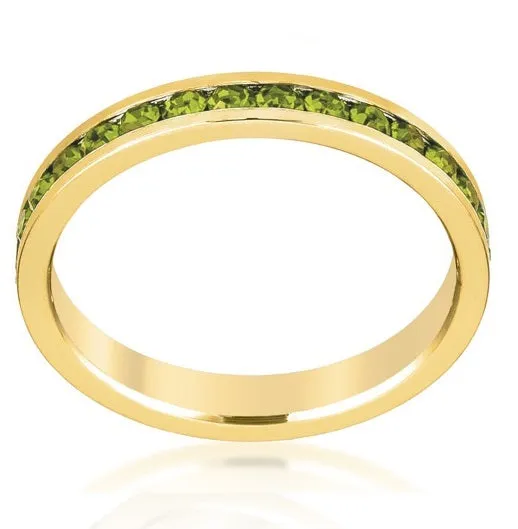 Dark August Stackable Eternity Ring In Gold