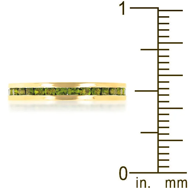 Dark August Stackable Eternity Ring In Gold