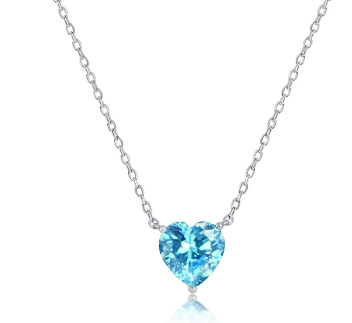 Davina Birthstone Heart Necklace