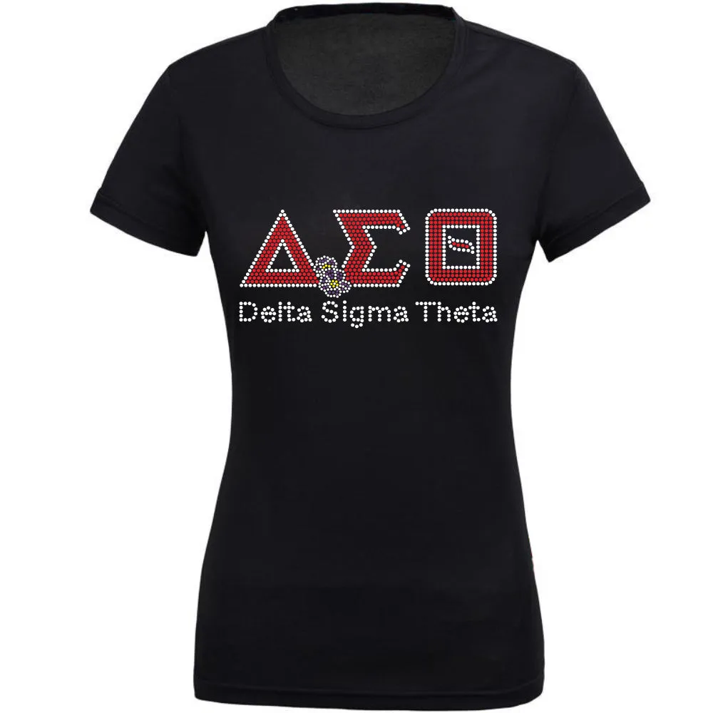 Delta Luxury Tee Greek Letters (Violet)