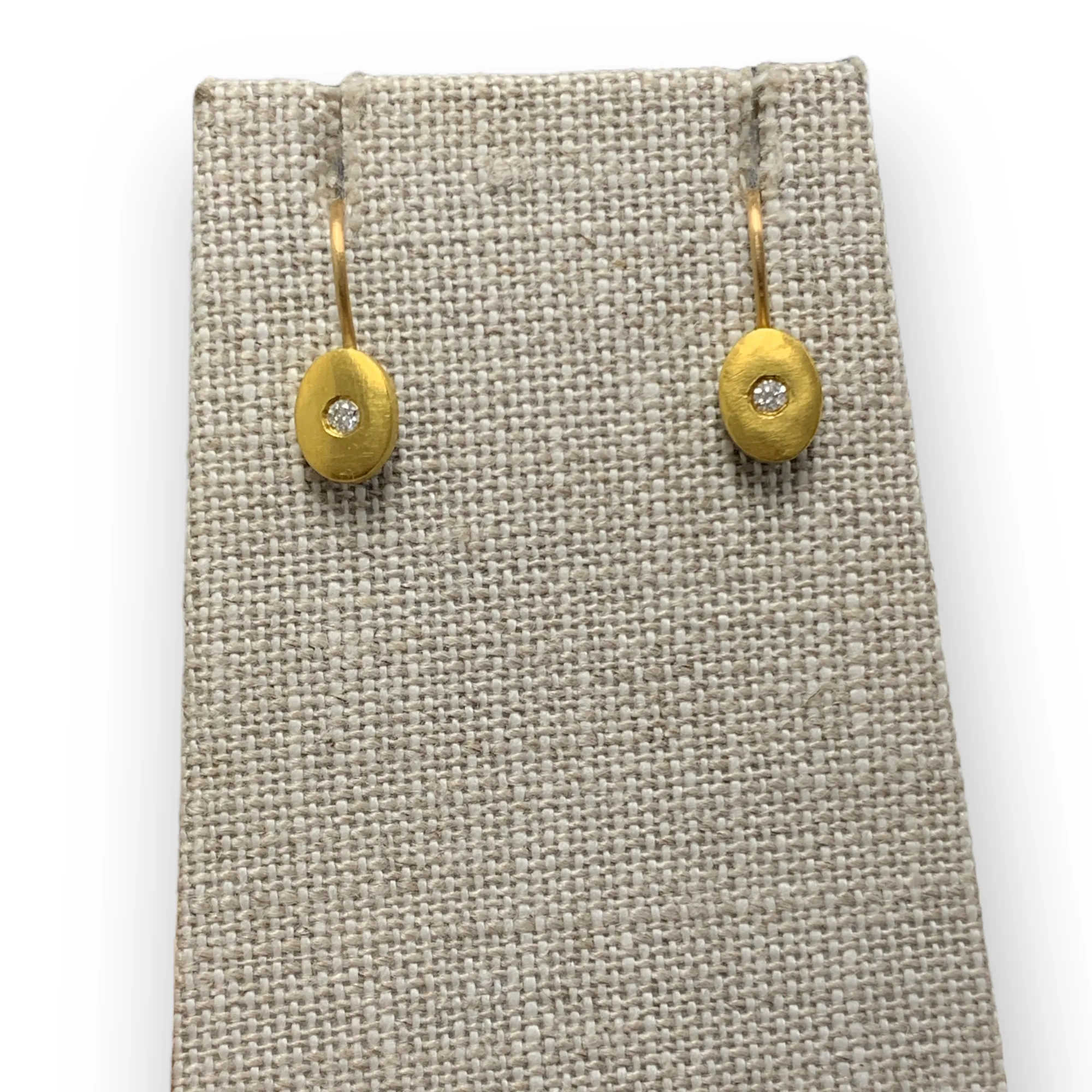 Diamond & 24K Gold Earrings