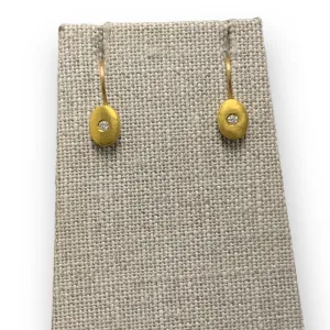 Diamond & 24K Gold Earrings