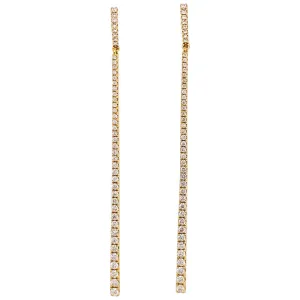 Diamond Bar Earrings