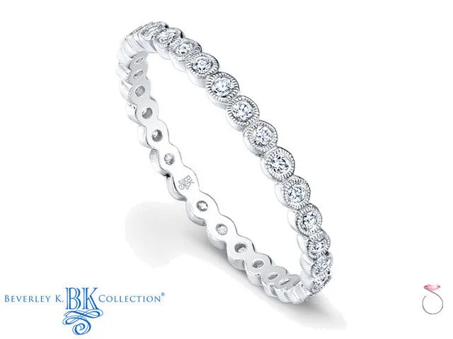 Diamond Bezel Eternity Band in 18K - Beverley K