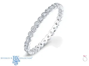 Diamond Bezel Eternity Band in 18K - Beverley K