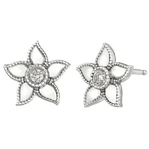 Diamond Flower Gold Earring
