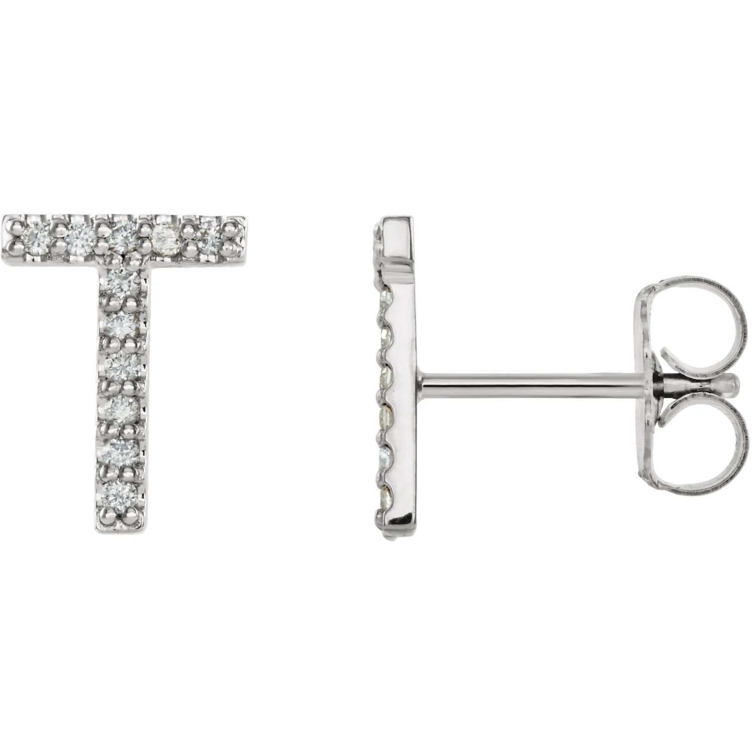 Diamond Initial Earring