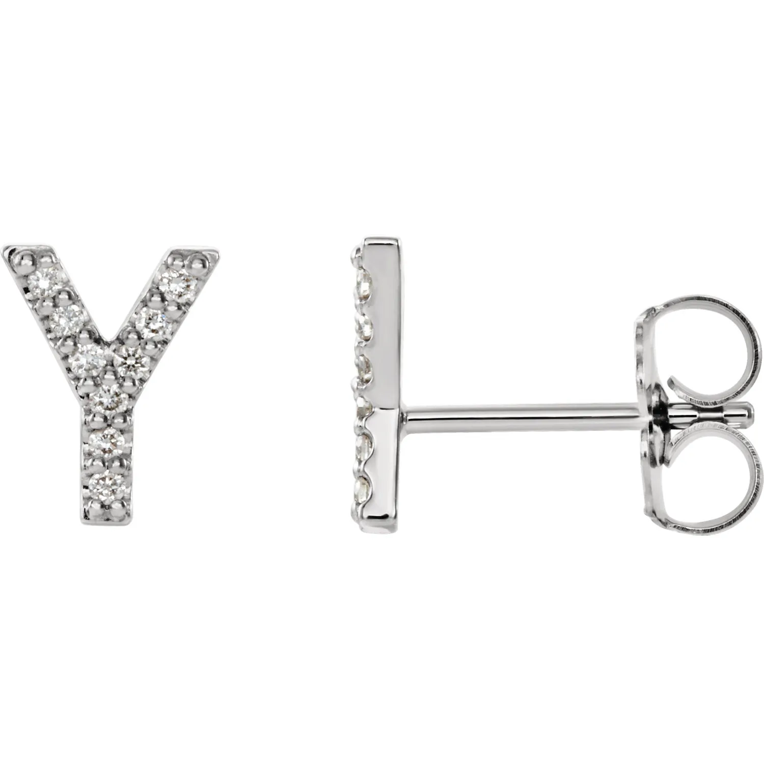 Diamond Initial Earring