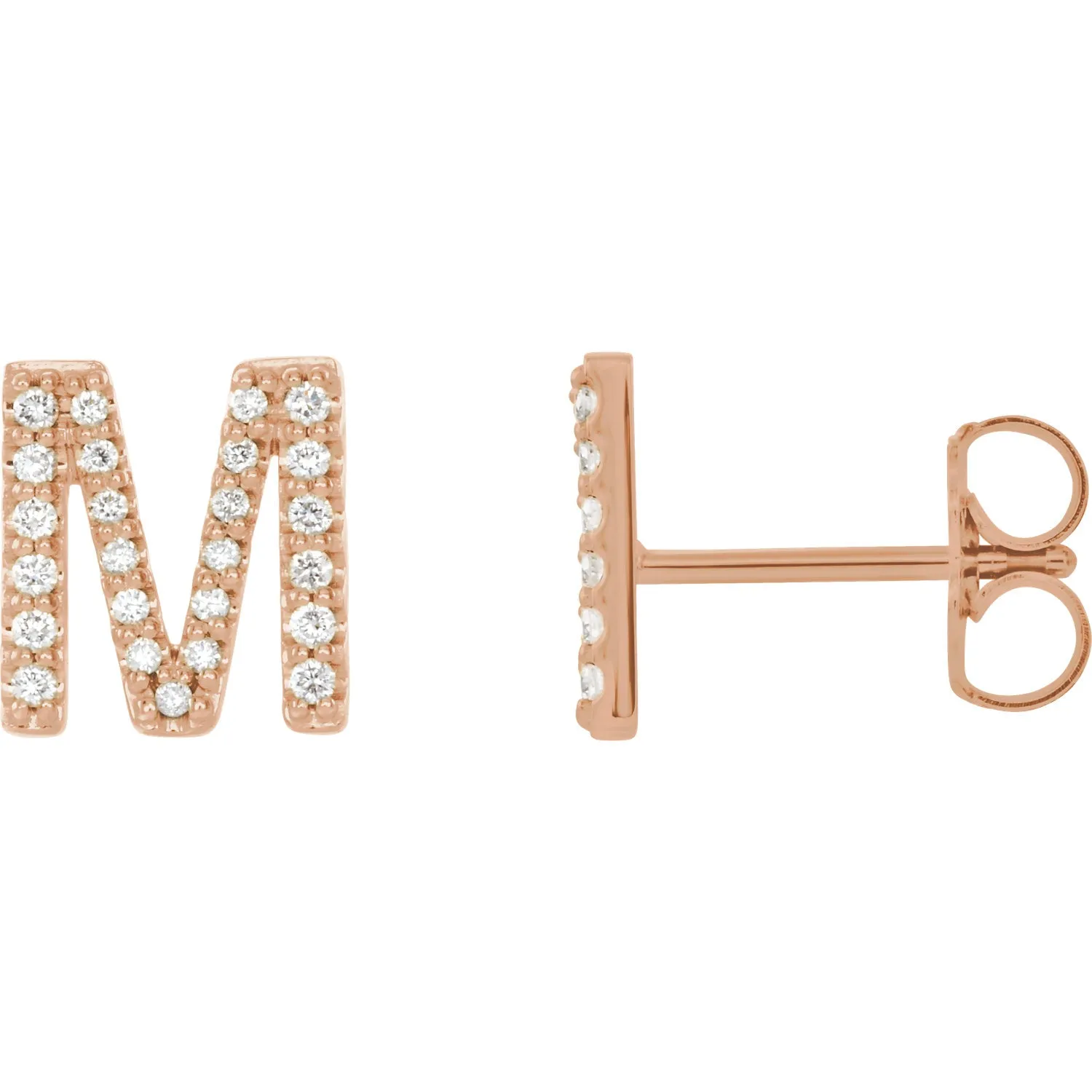 Diamond Initial Earring