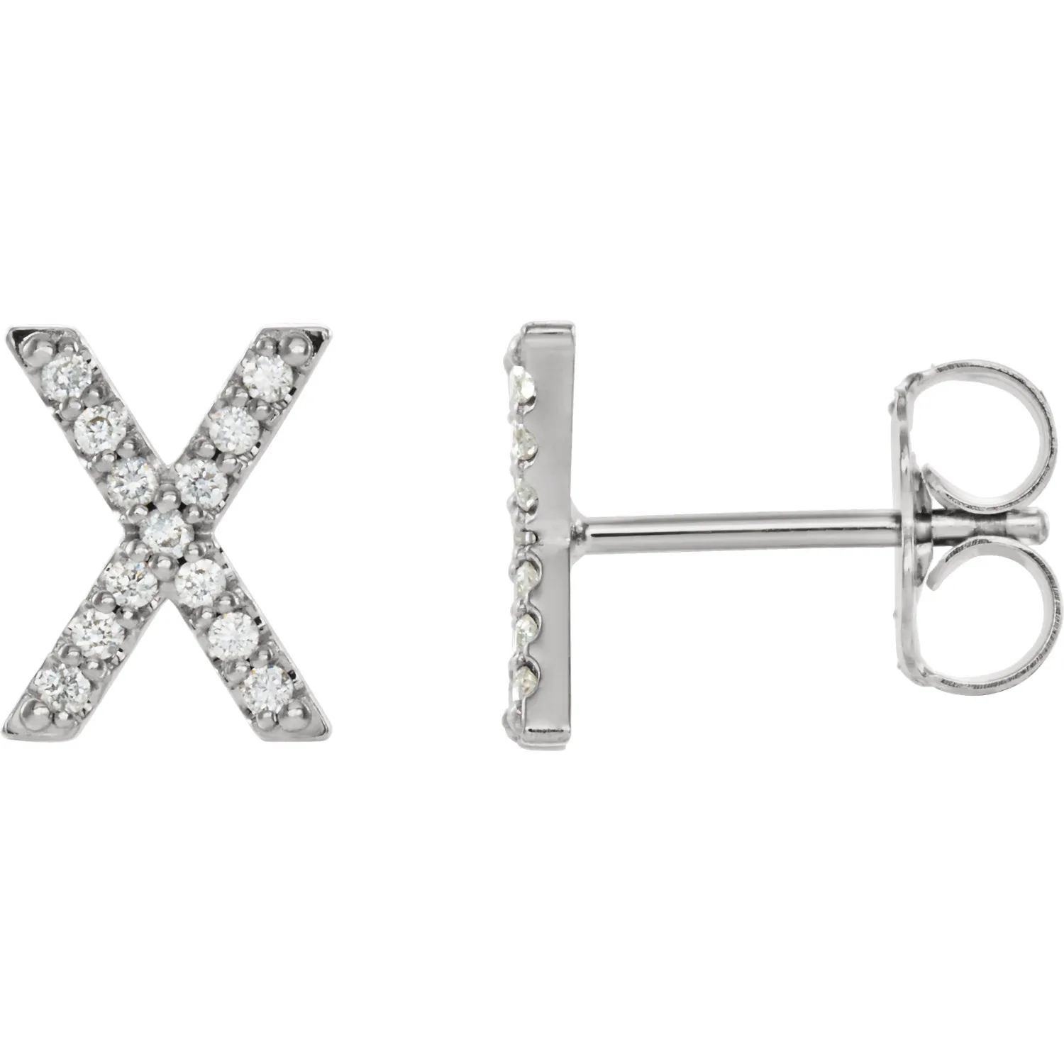 Diamond Initial Earring