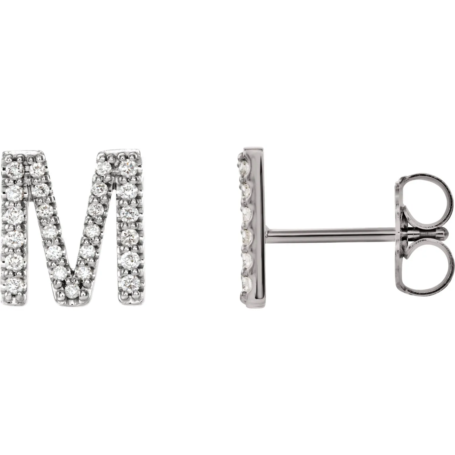 Diamond Initial Earring