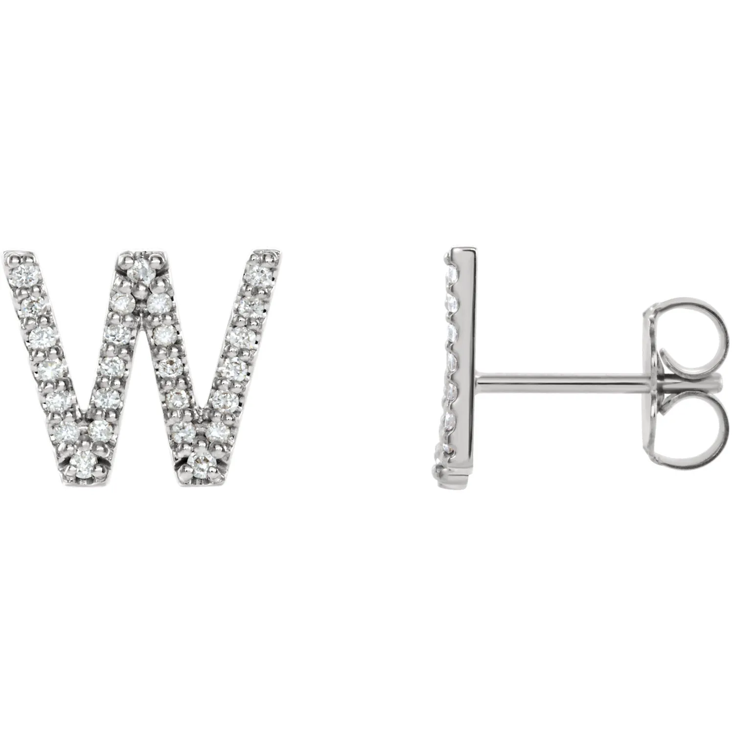 Diamond Initial Earring