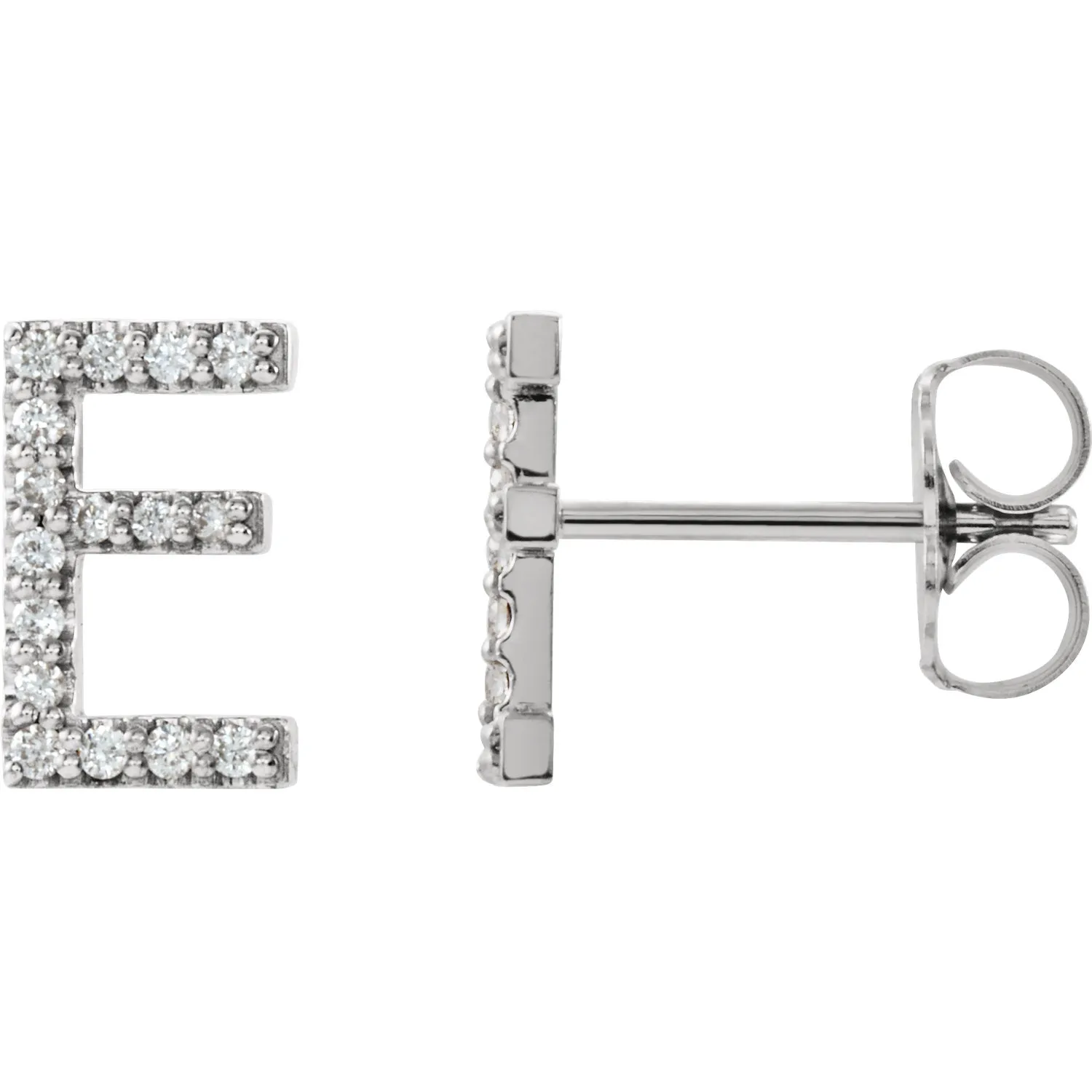 Diamond Initial Earring