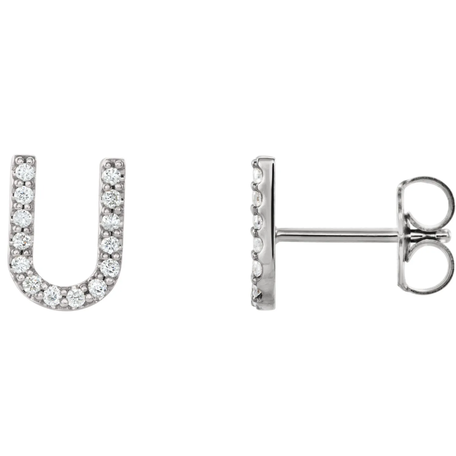 Diamond Initial Earring