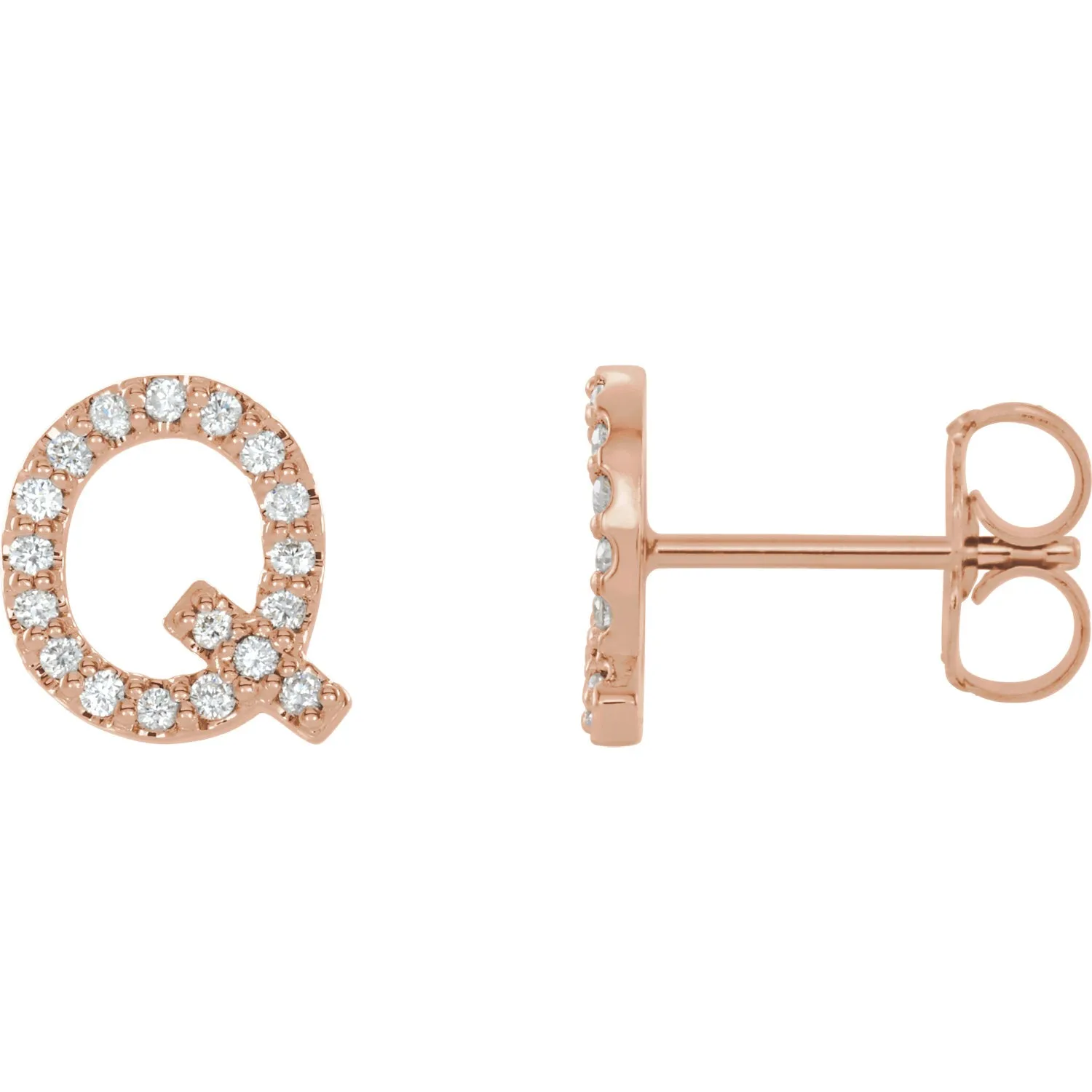 Diamond Initial Earring