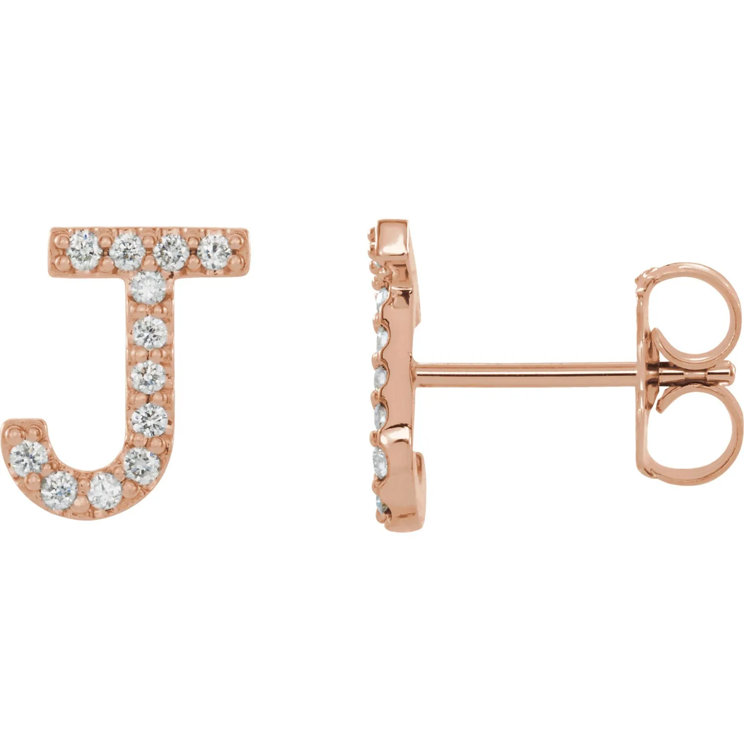 Diamond Initial Earring