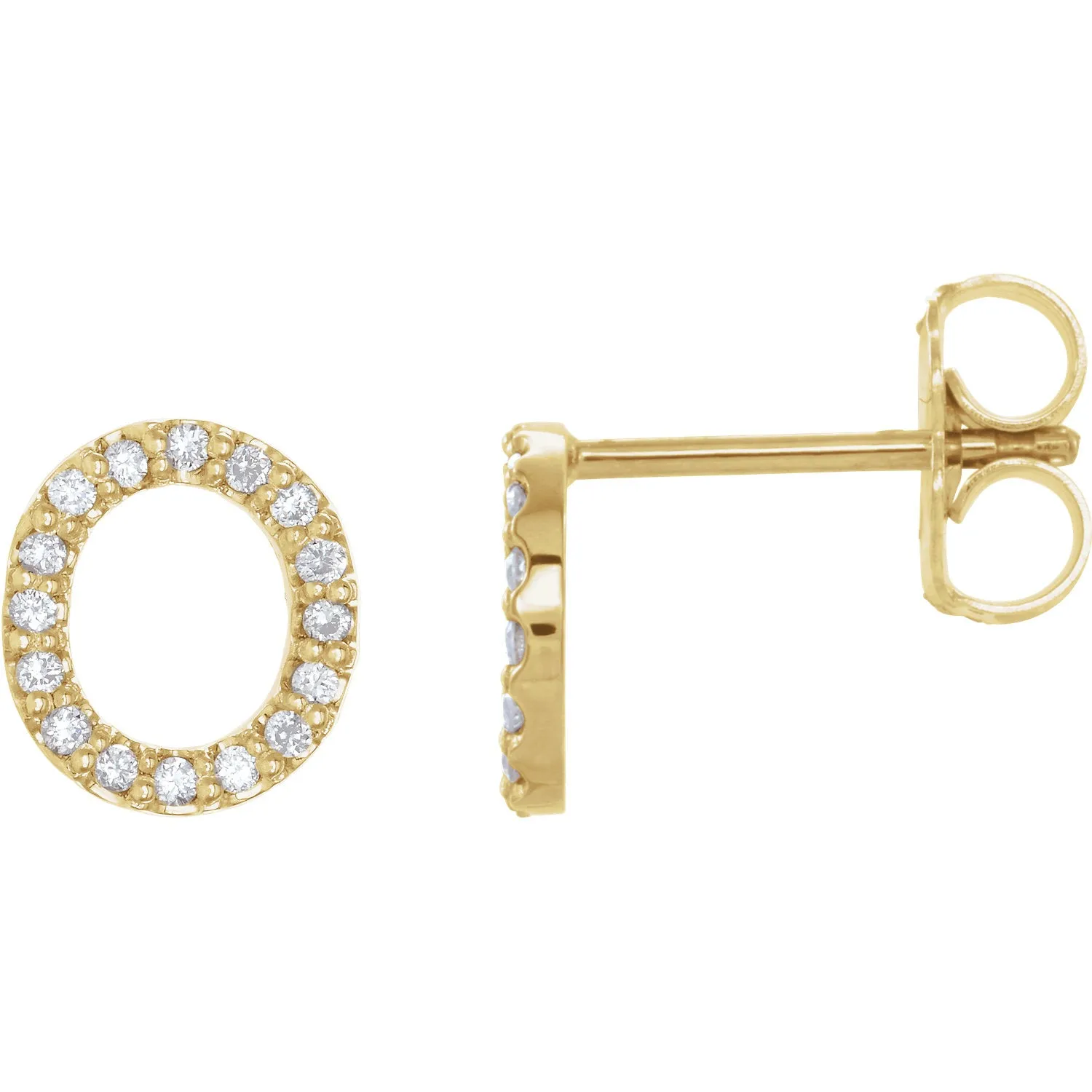 Diamond Initial Earring