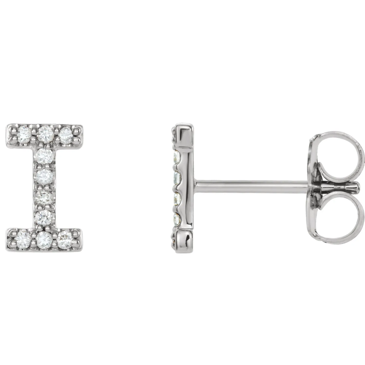 Diamond Initial Earring