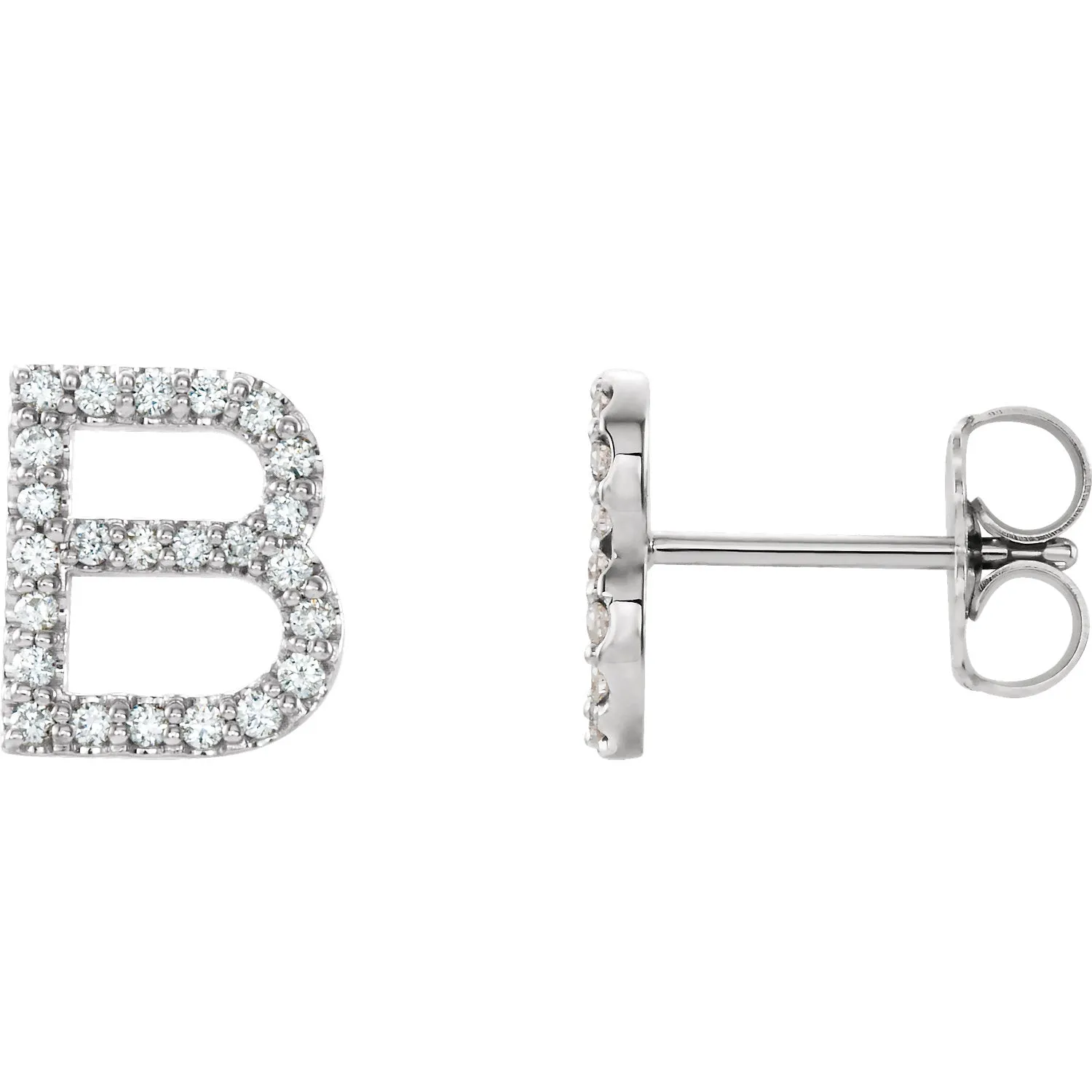 Diamond Initial Earring