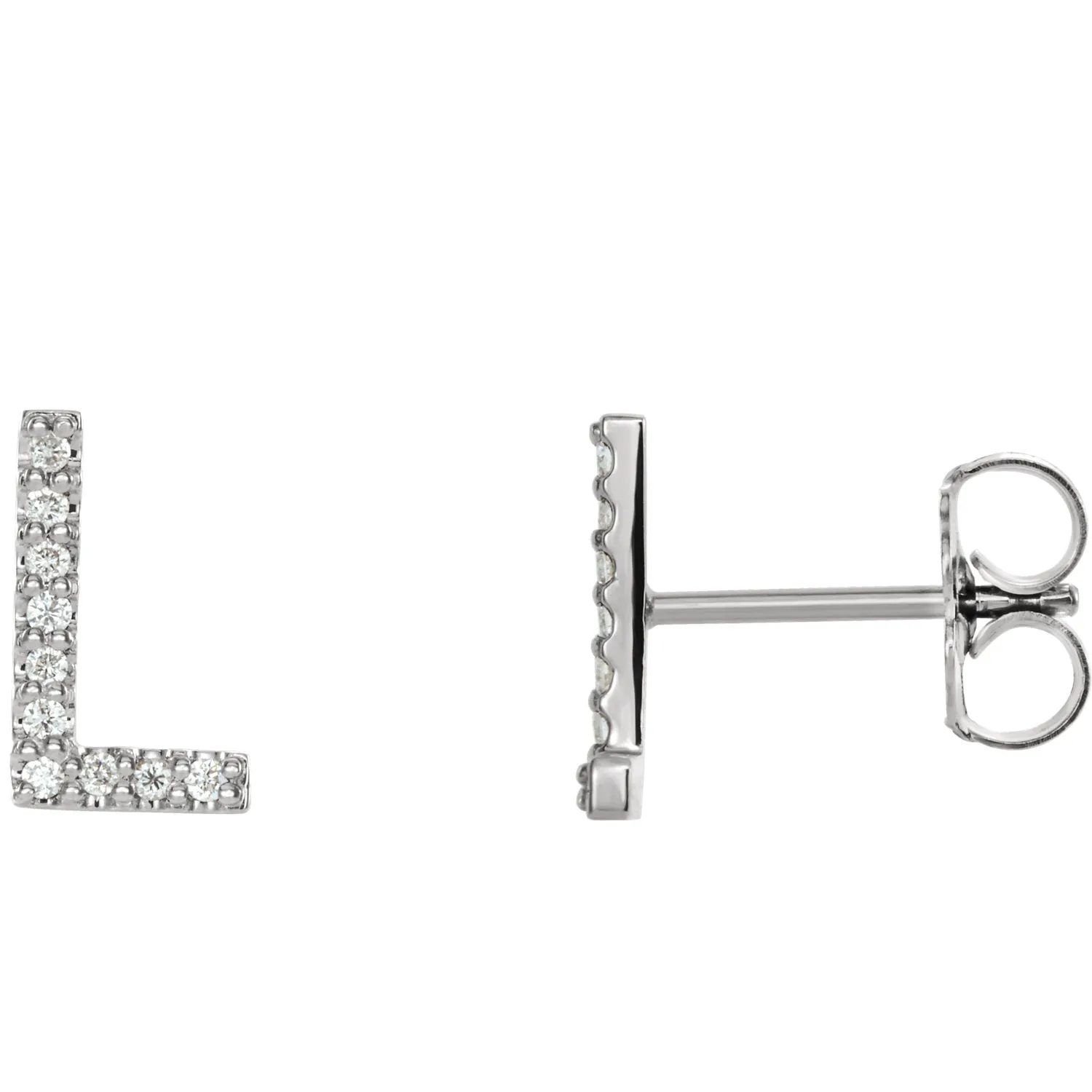 Diamond Initial Earring