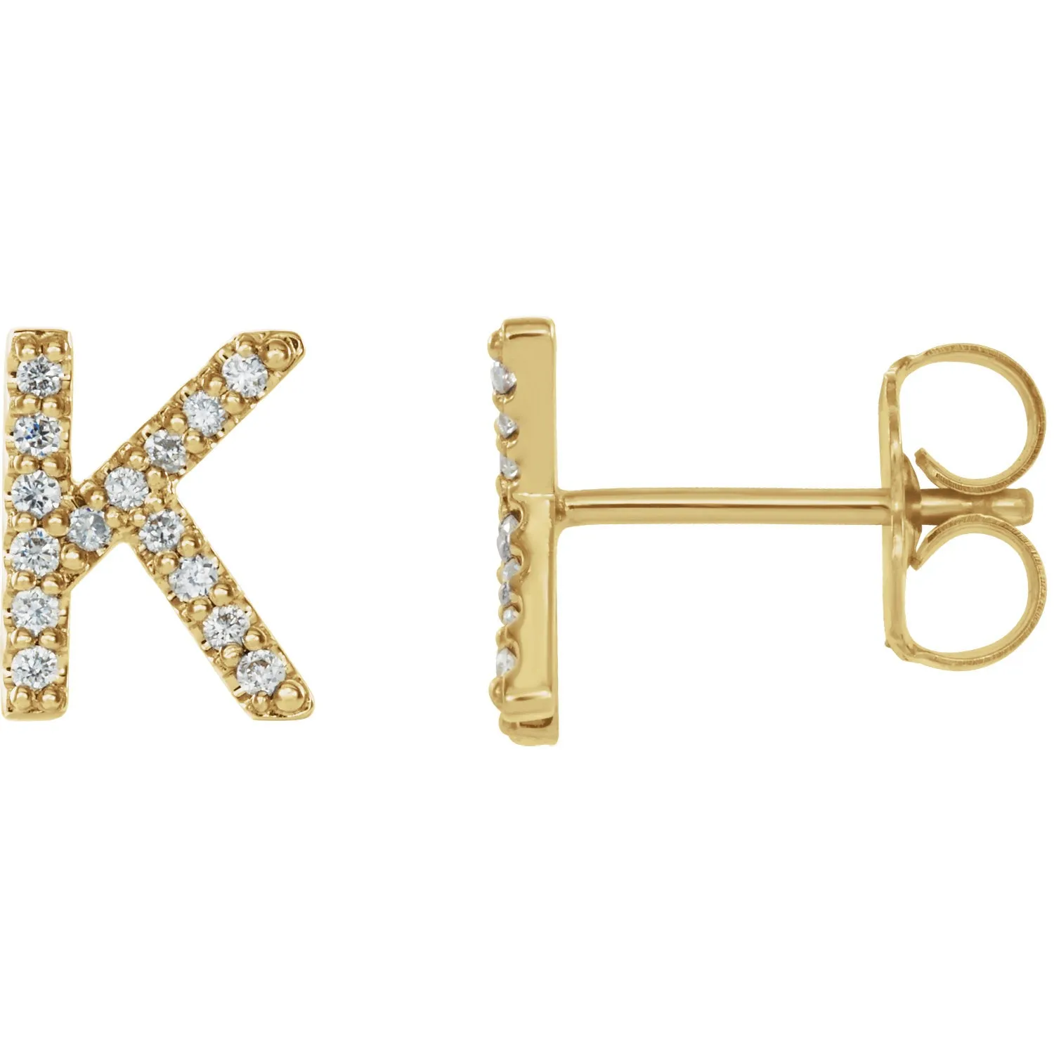 Diamond Initial Earring