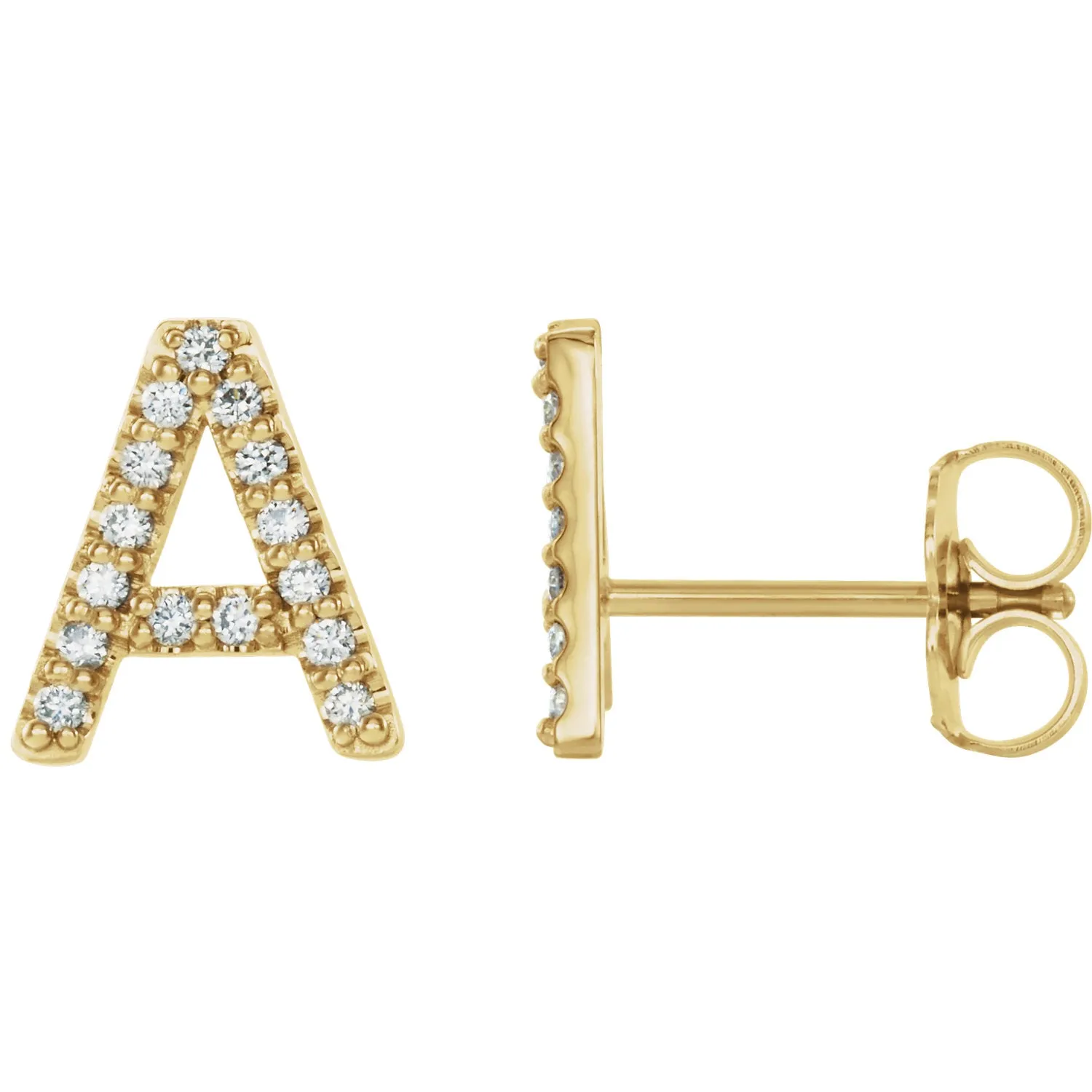 Diamond Initial Earring