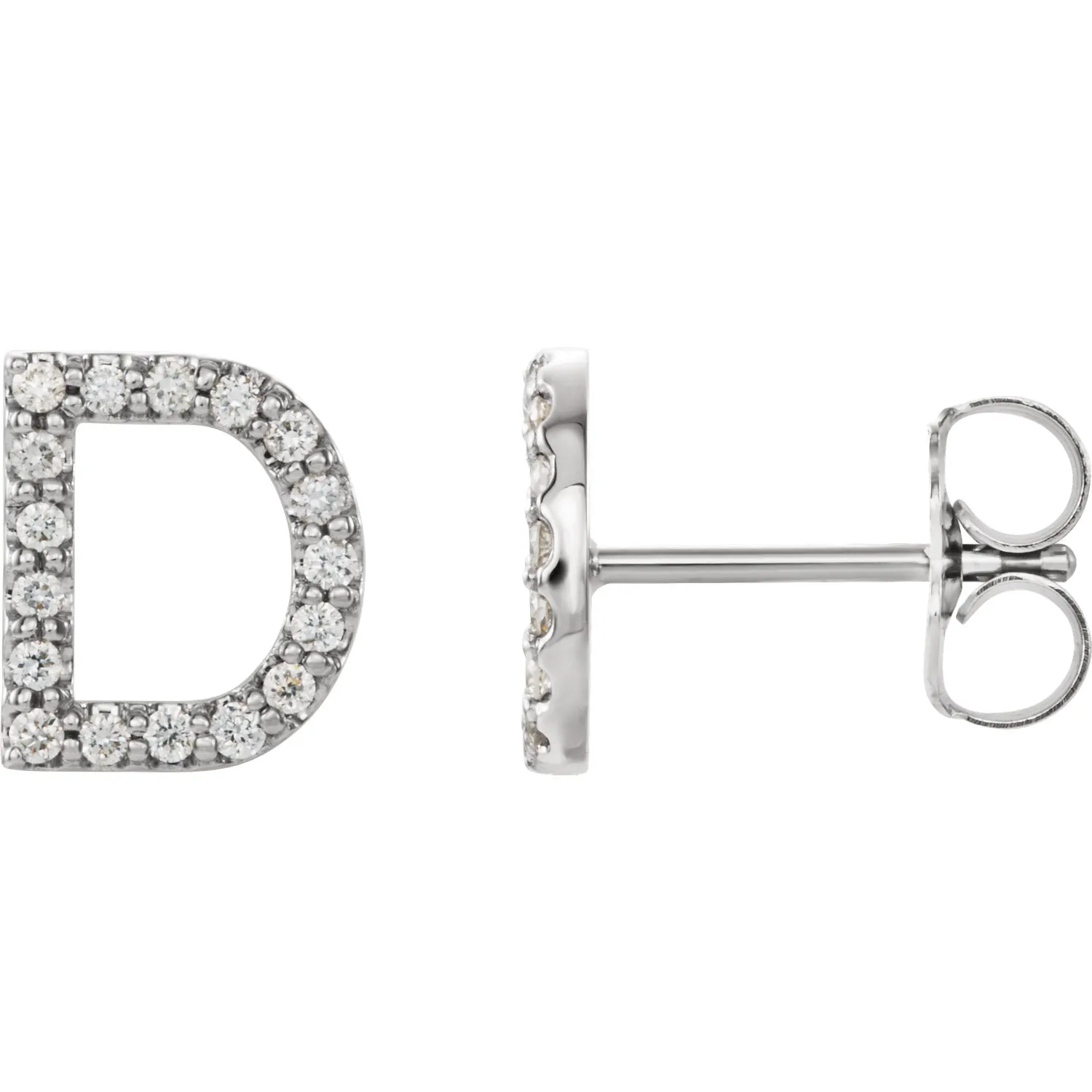 Diamond Initial Earring