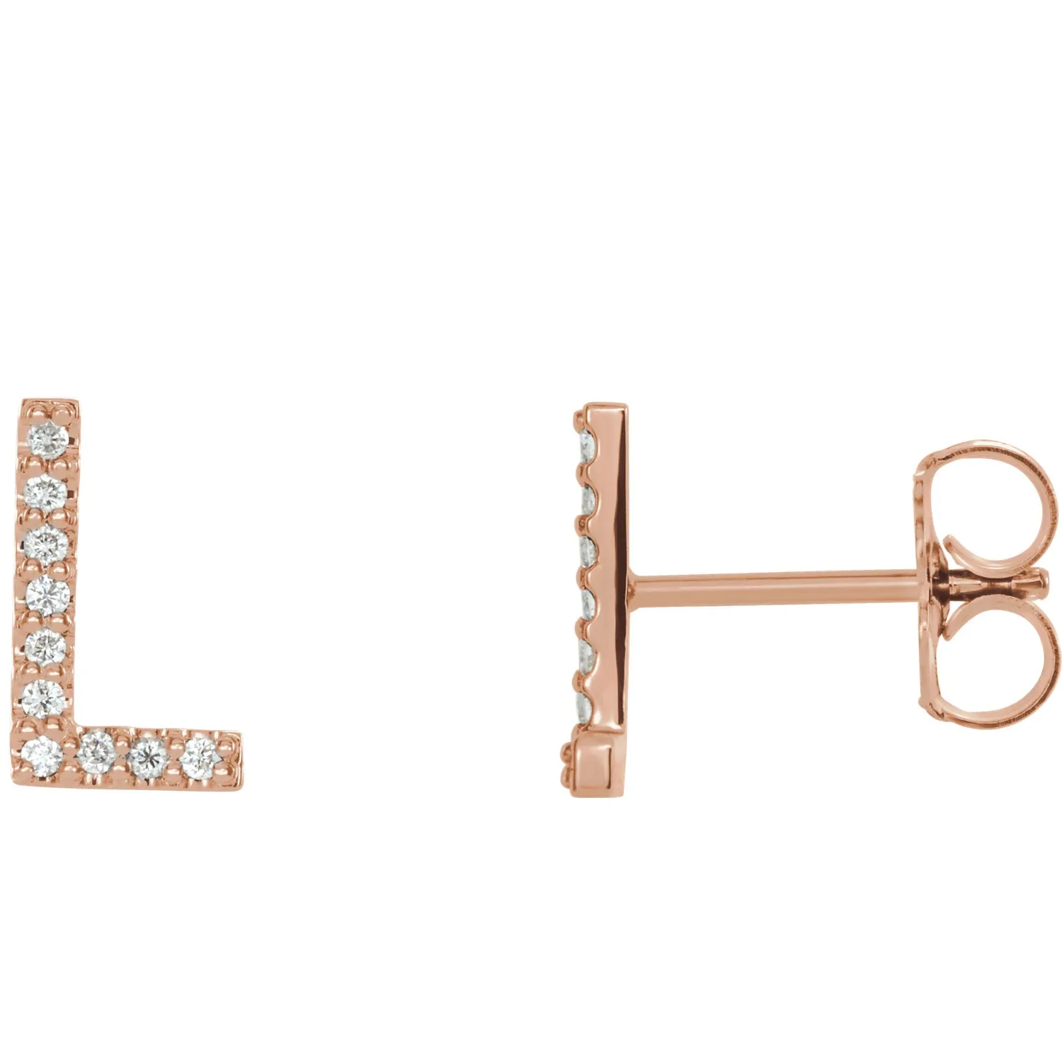 Diamond Initial Earring