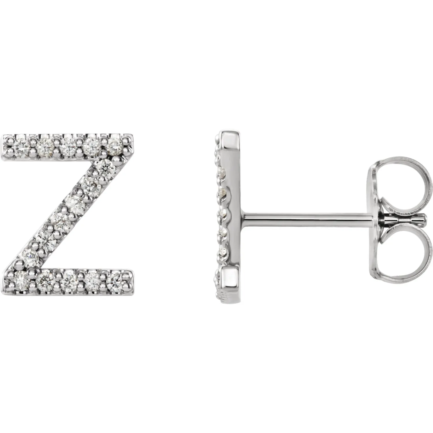 Diamond Initial Earring